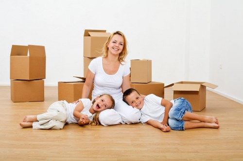 Protected sofa and bedroom furniture in storage